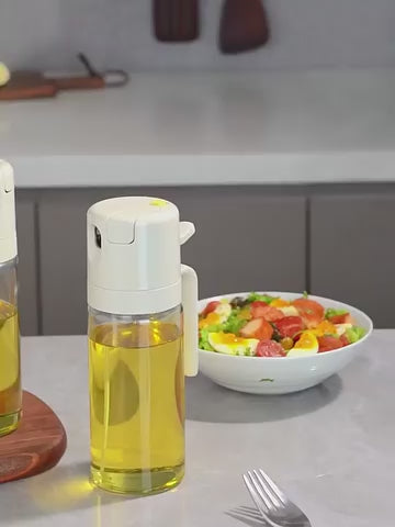 2 in 1 Oil Sprayer Bottle Kitchen Tool for Cooking Baking BBQ Easy Spray and Convenient Use - 470ML